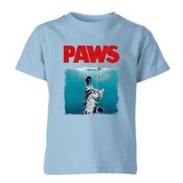 Paws Jaws Cat Fun Pet Lover Unisex Kids T Shirt Funshirt Funny Kitten Tee Gift S