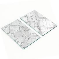 Szklane Dekoracyjne Deski Do Serwowania Przekąsek Mur Kamienny 2X30X52 Cm