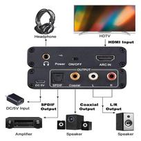 ABUO-ARC Audio Converter,192Khz/ARC To Optical/Coaxial/RCA/3.5Mm Jack For TV/Projector/Speaker/Soundbar/Amplifier