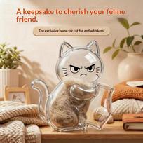 Transparent Cat Fur Storage Box Magnetic Suction Space Saving Pet Hair Organizer Suitable for Refrigerator Home Daily Use H