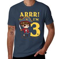 3rd Birthday Pirate Captain TShirt Festival Party Tee Top S