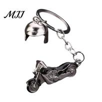 Helmet Keyring Keychain Pendant Motorcycle Shape Zinc Alloy Key Chain with Electroplated Double Holder Design Cool Street Style Backpack Car Accessory juoda