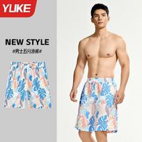 Mens Quick-Dry Board Shorts Swim Trunks Beach Surfing Pool Anti-Chafe Triangle Cut M Recommended Height 145-150cm, Weight 70-90kg