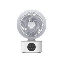 HOMEFISH Portable Rechargeable USB Wall Hanging Fan Remote Control Folding Shaking Head Fan with Nightlight Air Cooler Household