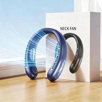 New Mini Air Cooler USB Hanging Neck Fan Portable Bladeless Mini Rechargeable Mute LED Digital Display 5 Gear Electric Fans