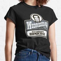 Old Fashioned Homicidal Creepy Cute Goth Girl Burgers Classic T Shirt T-shirt L