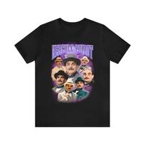 90's Retro style Hercule Poirot Shirt | Hercule Poirot | Agatha Christie | Mystery Novel | Retro Detective Series | Hercule Poirot Fan XL