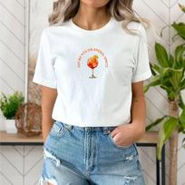 Off My Tits On Aperol Spritz T-Shirt Fun Cocktail Graphic Tee Casual Summer Dr XXL
