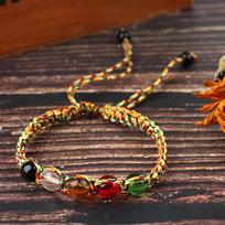 Adjustable Consecrated Feng Shui Five Elements Of Nature Bracelet Lucky Wealth One Size