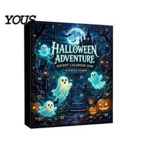 Cute Ghost Keychains 2D Acrylic Decor, Halloween Advent Calendar 2026, Surprise Party Favors Gifts for Kids Holiday Gift Decorations, Horror Figurines