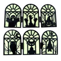 Luminous folding ornaments, Halloween wall ornaments, luminous ornaments set of 2 - Halloween three-fold luminous 2D acrylic tabletop ornaments one size balta