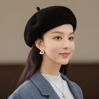 Women's Hat Retro Leopard Print Beret Big Head Hat Hot Girl Forward Fashion Painter Easiest for Match Octagonal Hat