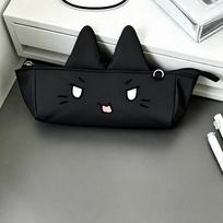 Japanese Ins Style Pen Bag Large Capacity Stationery Storage Bag Portable Pencil Pouch  Students juoda