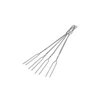 Enamel BBQ Grill Accessories Set - Skewers, Grill Grate, Baking Pan, Chicken Roaster Rack for Outdoor Grilling One Size