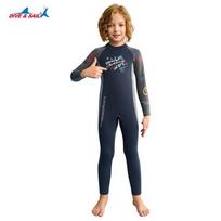 DIVESAIL 2.5mm Kids Full Wetsuit Snorkeling Diving Surfing Winter Swimming Boys Thermal Neoprene Dive Suit Child Small