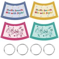4-Pack Mahjong Shuffle Cards with Accessories One Size