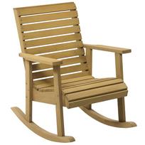 Garden Chair, Rocking Function, Wide Seat and Backrest, Natural Wood, 64 x 86 x 85 cm 64 x 86 x 85 cm ruda