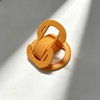 Easy Stick & Remove Magnetic Finger Clasp 360° Rotating Magnetic Suction Holder  Universal Use oranžinė