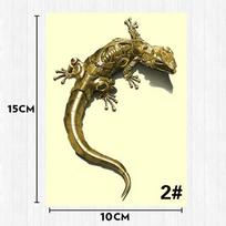 3D Automobilio Lipdukas Langas Gecko Gekonas Mechaninis Driežas Emblema Chromuotas PVC Lipdukas 2