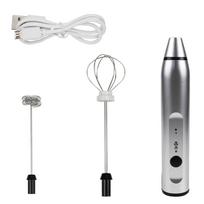 USB Charging Electric Coffee Mixer Milk Shaker Maker Frother Foamer Rechargeable Egg Beater Handheld 3-Speed Adjustable Blender