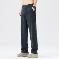 Summer Baggy Jeans Men's Classic Thin Lyocell Fabric Straight Casual Pants Soft Denim Trousers Coffee Blue Gray M juoda
