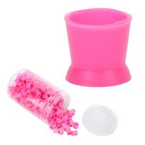 300pcs Tattoo Ink Cup Disposable Silicone Tattoo Pigment Cup Eyebrow Eyeliner Lip Color Pigment Cup pink