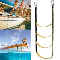 4-Steps Boat Rope Ladder for Inflatable Boats, Fishing Boats, Kayaks, Motorboats