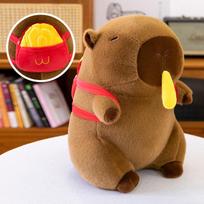 New French fries backpack capybara plush doll Kola Kapibara children's toys girls gift 23cm 0.2kg (rabbit hair)