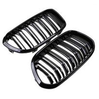 Front Bumper Grilles for BMW 1-Series F20 5-door/F21 3-door 118i/120d/144d/120i 2015-2017 Facelift Double Lines Grills