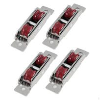 4 Pack Sliding Door Roller System for 16mm Slot Nylon Wheels Bedroom A