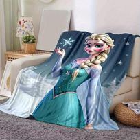 1pc. Winter Wonderland: Elsa's Frozen Magic Blanket, Perfect for All Seasons, Home Decor, Gift Idea, Cartoon Themed Throw Blankets, Soft Fla 100x150cm