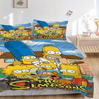 The Simpsons Family Bedding Set Comforter Cover Gift for Bedroom,Includes 1 Cover and 2 Pillowcases, No InsertB567 135x200cm