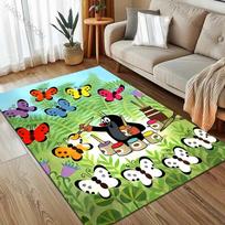 Mažojo kurmio paveikslėlio animacinis kilimas svetainei, miegamajam, sofai, prie durų, sofos stalo plotui, neslystantis grindų kilimėlis, dovanoms 40cm x 60cm