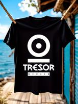 Tresor Berlin Unisex Marškinėliai - Vintažiniai Rytų Vokietijos Grafiniai Marškinėliai M