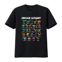 Dinozaurų tipai Abėcėlė A Z ABC Dino identifikavimas Marškinėliai Vintage skalbta viršutinė dalis kasdieniam dėvėjimui Unisex Grafinis universalus S įvairiaspalvis
