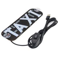 Dual LED Modes USB Taxi Light Metal Plastic Construction black