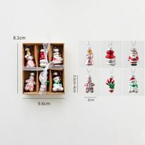 Christmas Set Glass Gingerbread Man Christmas Tree Ornaments Christmas Window Display Living Room Decorations Christmas Gifts