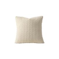 1 vnt. Minkštas boho stiliaus modernus dvipusis dizaino pagalvių užvalkalas, sodybos neutralus dekoratyvinis namų dekoras, dryžuotas velvettinis kvadratas 45x45cm smėlis