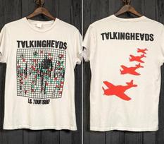 Rare 1980 Talking Heads Band US Tour 2 side white Unisex T shirt vtg S