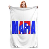Black Mafia Blanket Lightweight Fleece Sofa Throw Blanket for Home Bedroom Office Throws Bedspread Quilt Size: 75*100cm, Weight: 230 GSM