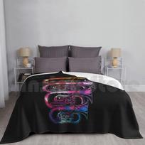 Tuba Gift Idea For Musician Blanket Super Soft Warm Light Thin Tuba Trombone Marching Band Music Brass Musician Size: 75*100cm, Weight: 230 GSM