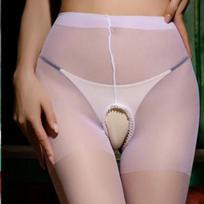 Medias Open Crotch Pantyhose Sexy Women Thigh High Tights Underwear Silk Transparent Body Stockings Sheer Legging Womens Hosiery open crotch