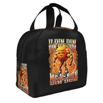 Italian Brainrot U Din Din Din Dun Insulated Lunch Tote Bag for Muscular Orange Portable Thermal Cooler Food Lunch Box School One Size