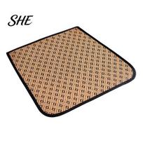 Cooling Seat Mat Rattan Cushion, Non-slip Chair Pad, Square Cushion Comfortable Pad for Home Office Dinning Small E