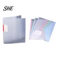 11-hole Binder Document Bag 11 Hole Expandable Folders for 2/3/4 Ring Pouch, Plastic Envelopes Snap-on Pouch Pocket with Snap Button & Label, 3pcs B