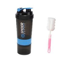 Protein Shaker Bottle Shake Cup for Powder with Storage Sports Water Bottle Non Slip Twist Off Pill Tray Leak for Protein Mixes