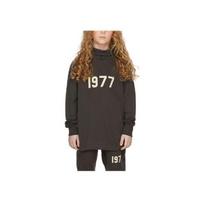 Fear Of God Essentials SS22 Iron 1977 Series Digital Print Mock Neck Long Sleeve T-Shirt Kids Tops Black-Iron FOG-SS22-255 L