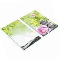 Wielofunkcyjne Dekoracyjne Deski Szklane Bambus I Orchidea 2X30X52 Cm
