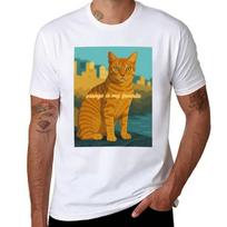 orange cat TShirt baggy shirts anime cotton Unisex tshirts Unisexs cotton tshirt S