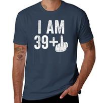 I Am 39 Plus Middle Finger Tshirt Holiday Simple Tee Shirt S